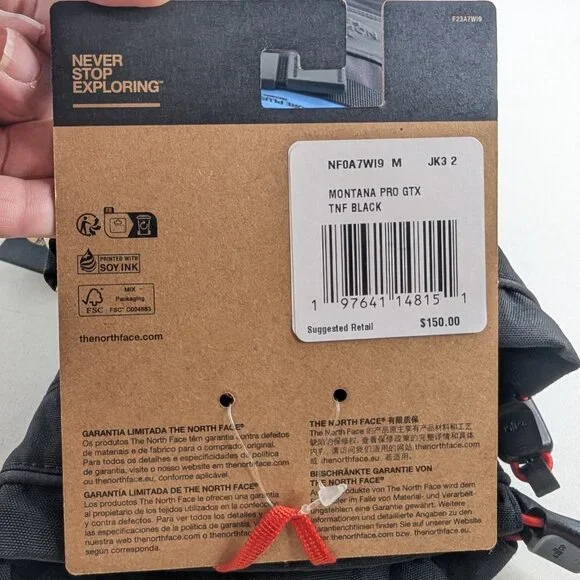 The North Face Montana Pro GTX Mitt Black Medium GORE-TEX Gloves NWT Mittens - Picture 4 of 8